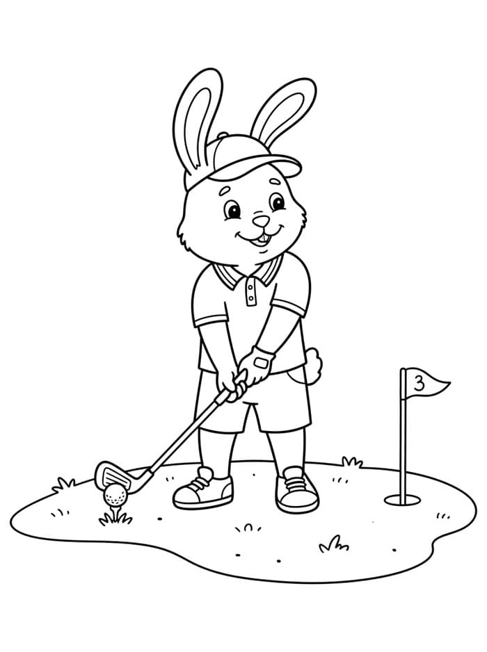 Kelinci Bermain Golf