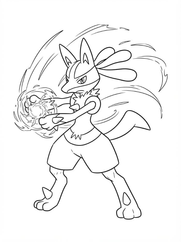Lucario dengan energi Aura