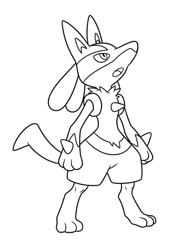 Lucario melihat ke atas
