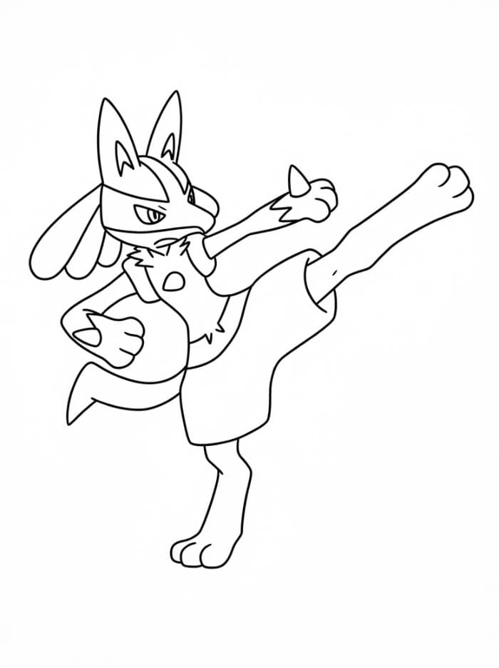 Lucario menendang
