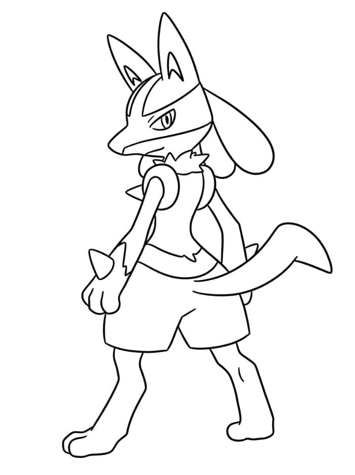 Lucario menoleh ke belakang