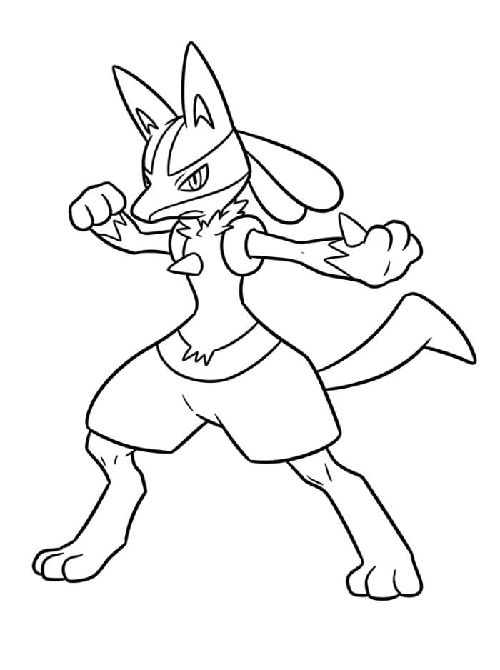Lucario sedang bertarung
