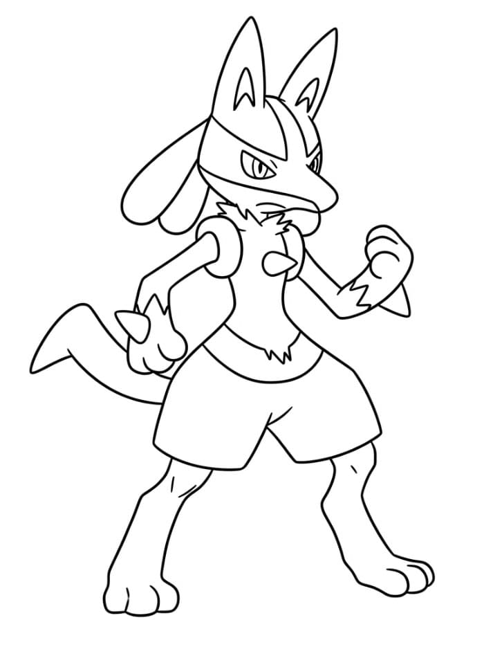 Lucario tampak serius