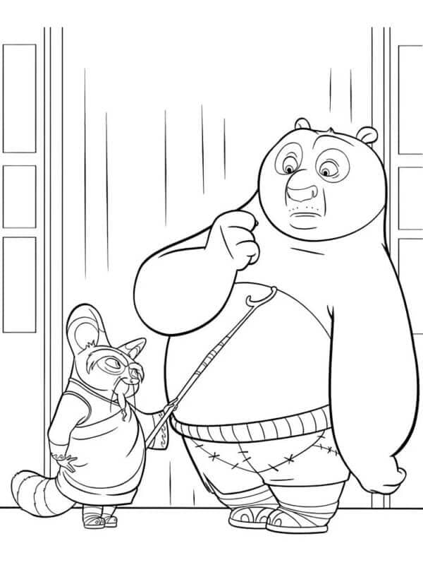 Mester Shifu instruerer Po