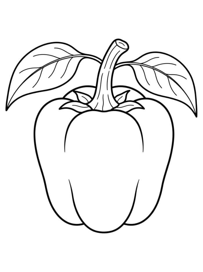 Paprika dengan daun