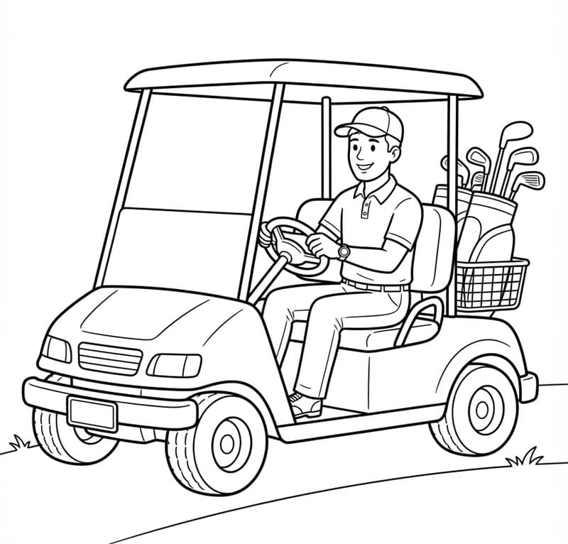 Pegolf di Atas Mobil Golf