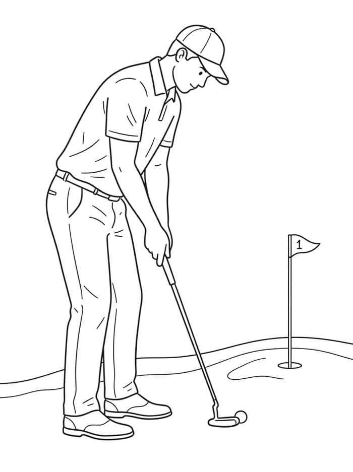 Pegolf Melakukan Putting gratis