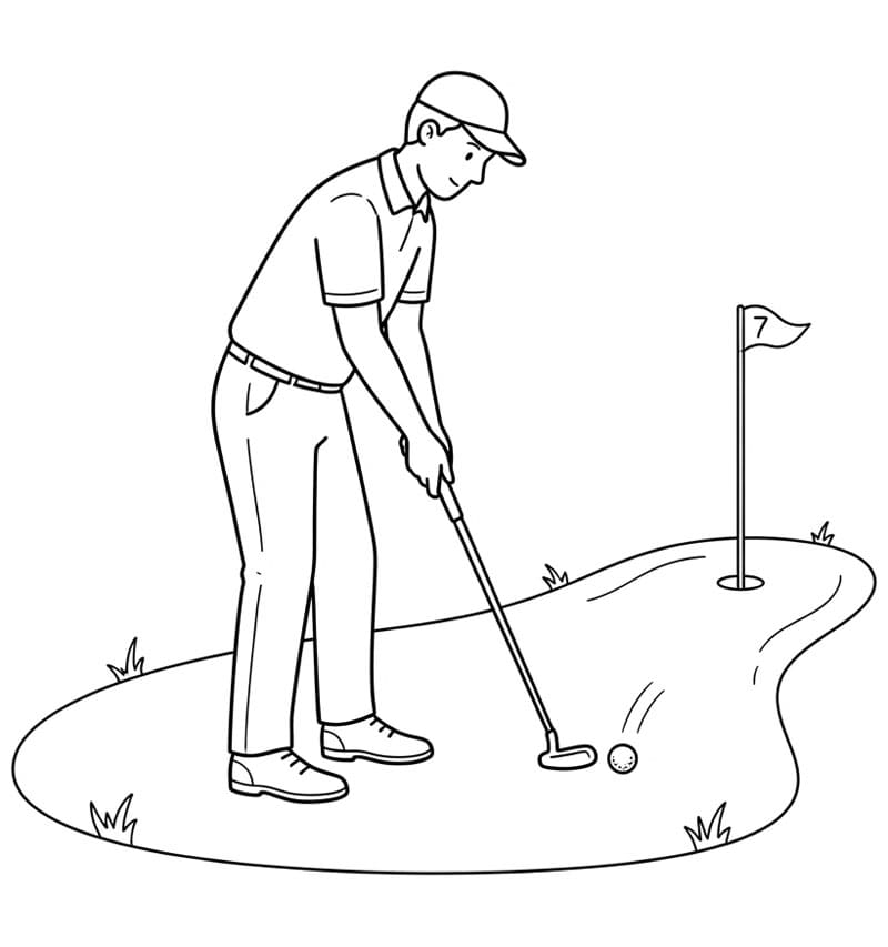 Pegolf Melakukan Putting