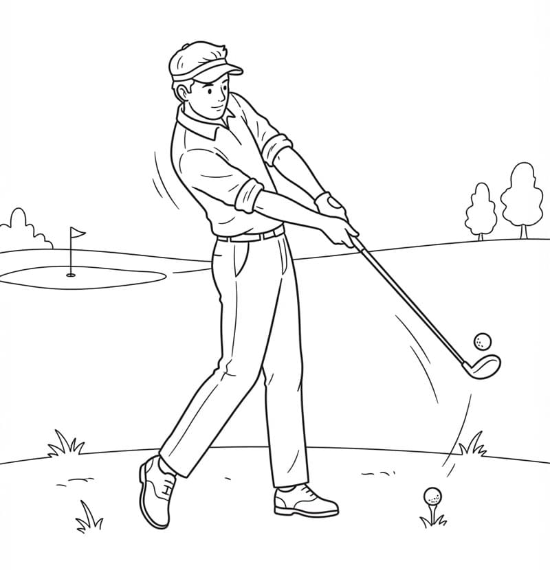 Pegolf Sedang Memukul