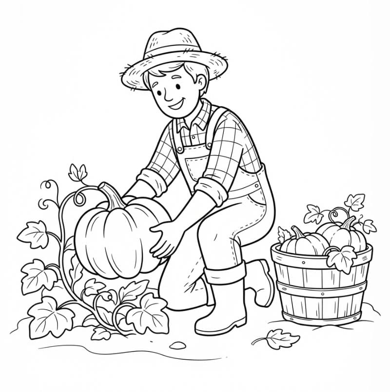 Petani memetik labu