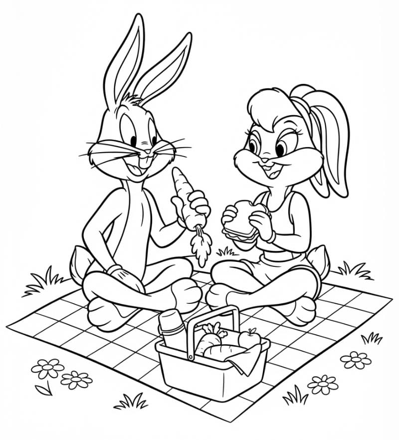 Piknik Bugs Bunny dan Lola Bunny
