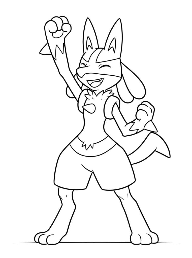 Pose kemenangan Lucario