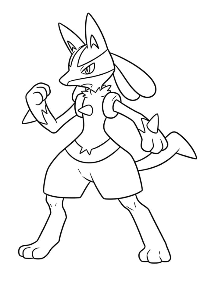 Posisi bertarung Lucario