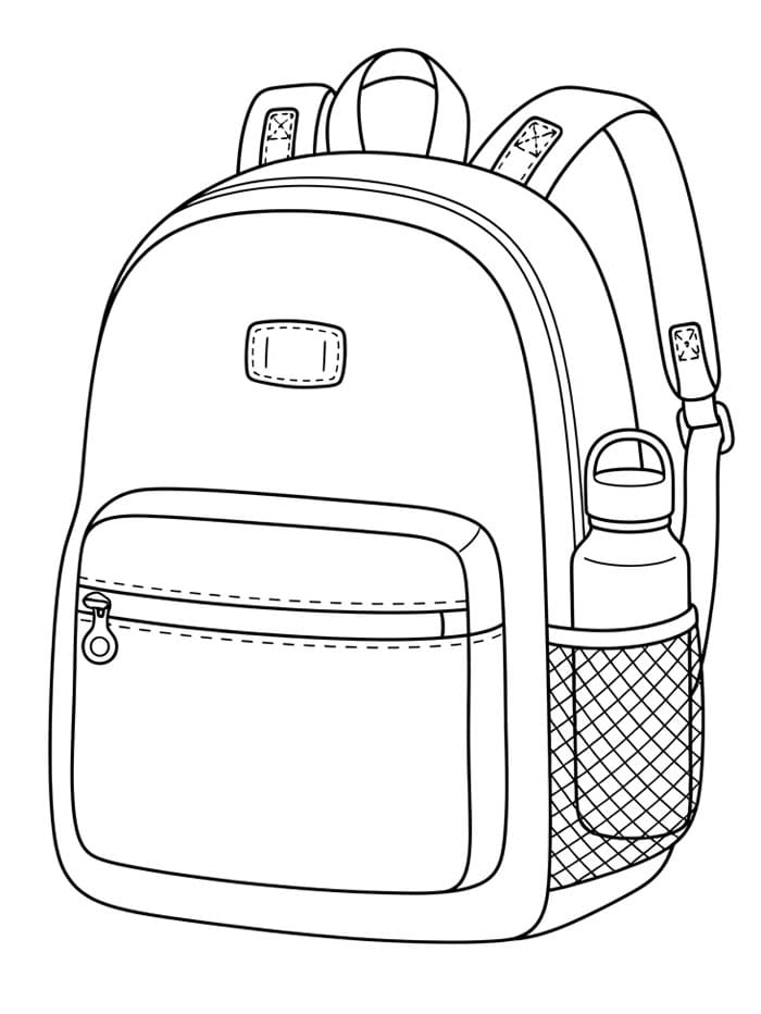 Ransel dengan Botol Air