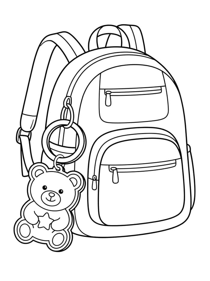 Ransel dengan Gantungan Kunci