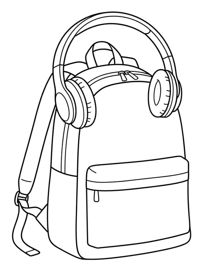 Ransel dengan Headphone