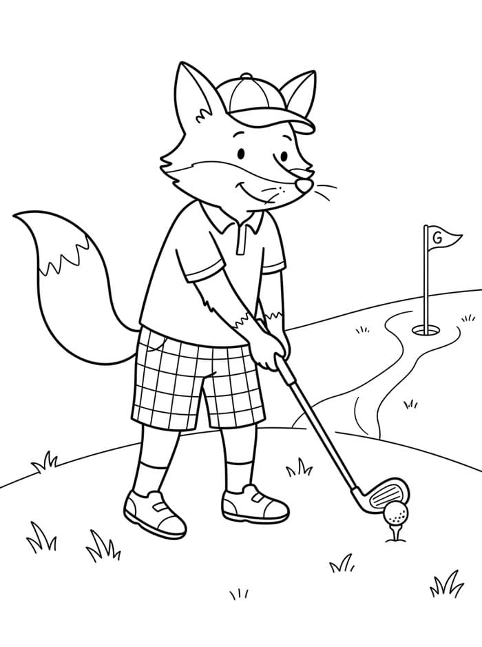 Rubah Bermain Golf