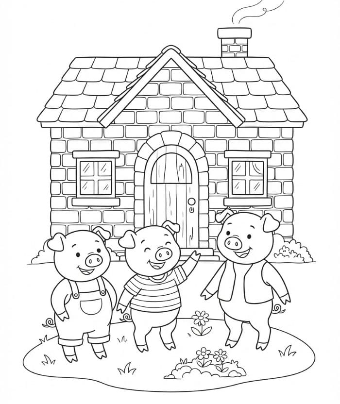 Tiga Babi Kecil dan Rumah Bata yang Nyaman