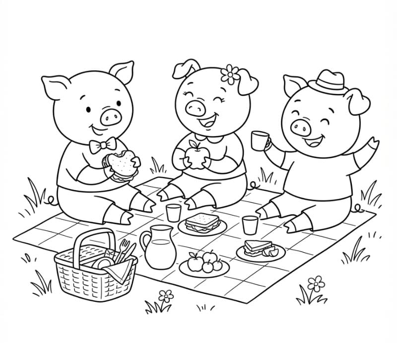 Tiga Babi Kecil Piknik