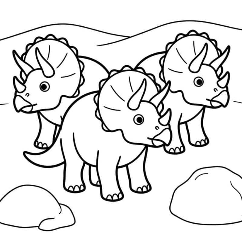 Tiga Triceratops