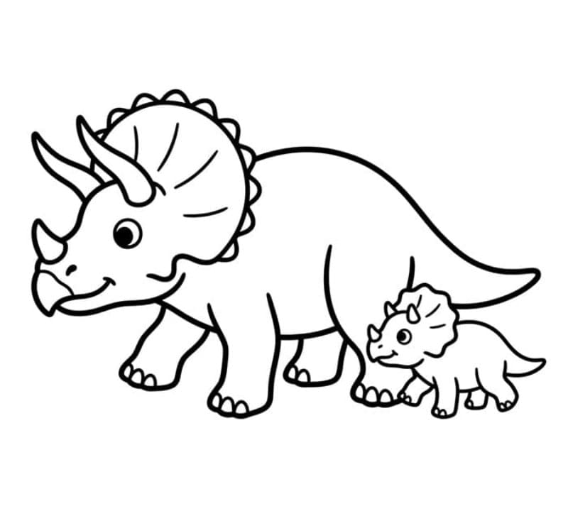 Triceratops dan bayinya