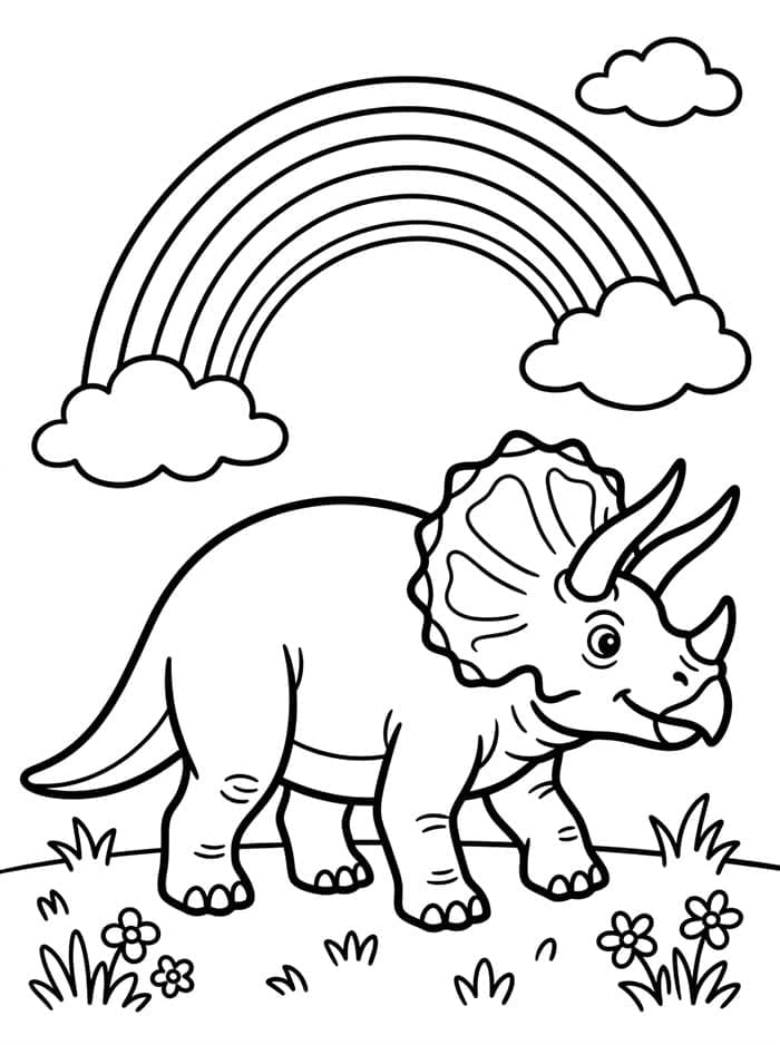 Triceratops dan pelangi