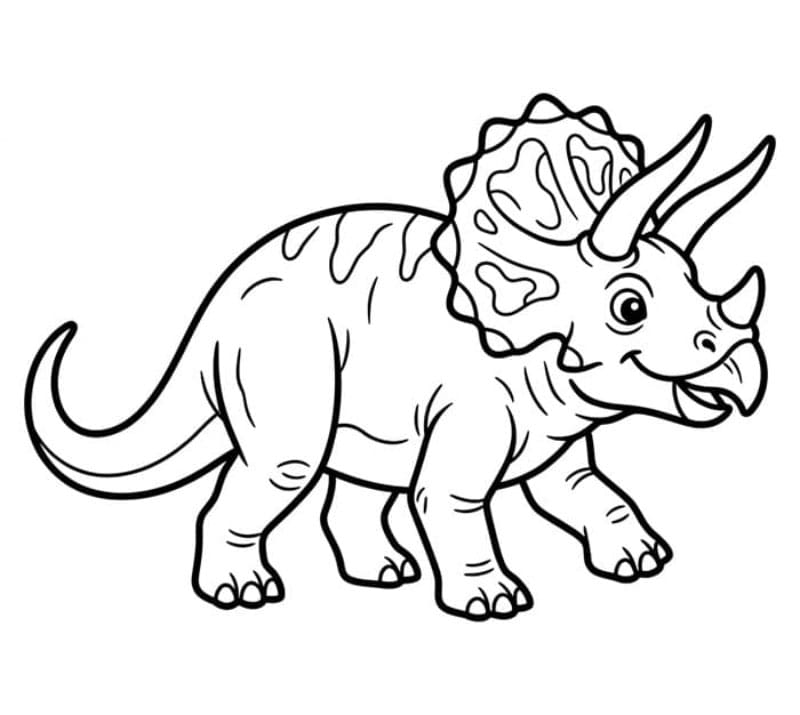 Triceratops Dewasa Berjalan