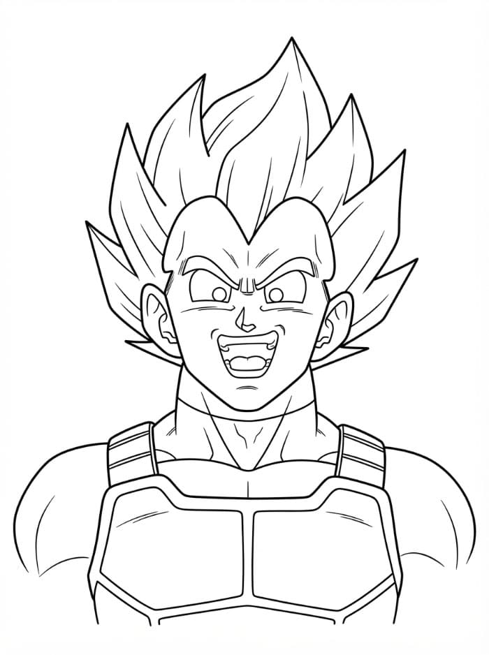 Vegeta dengan Senyum Lebar