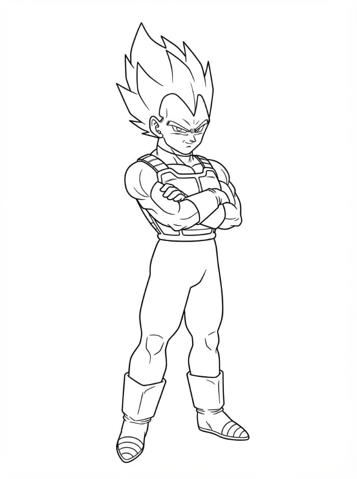 Vegeta dengan Tangan Bersilang