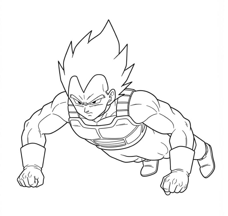 Vegeta Melakukan Push-up