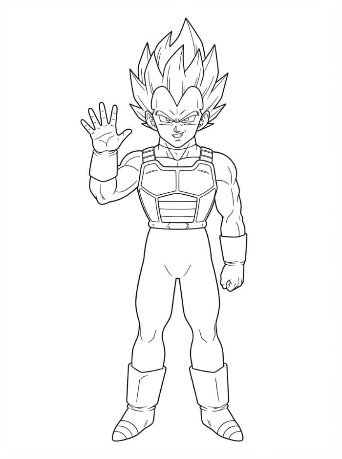 Vegeta Melambaikan Tangan