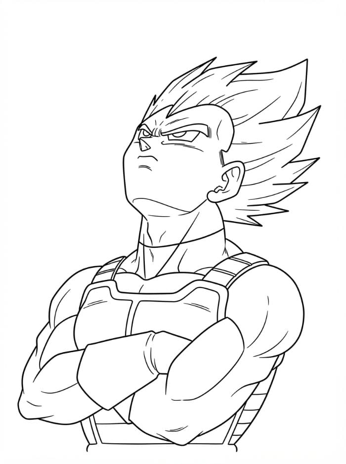 Vegeta Melihat ke Atas