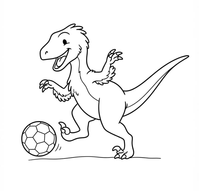 Velociraptor Bermain Bola