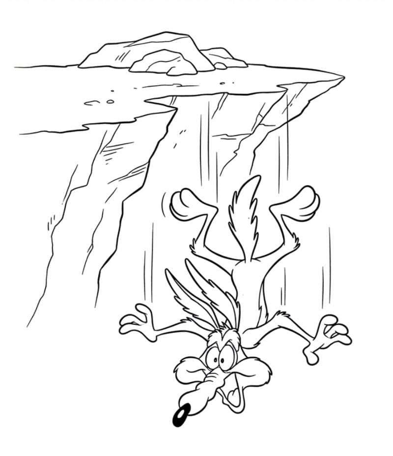 Wile E. Coyote terjatuh