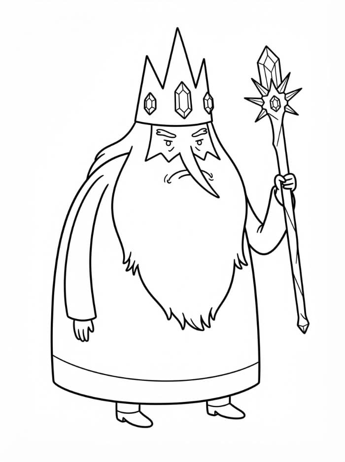 Adventure Time Ice King dengan Tongkat Sihir