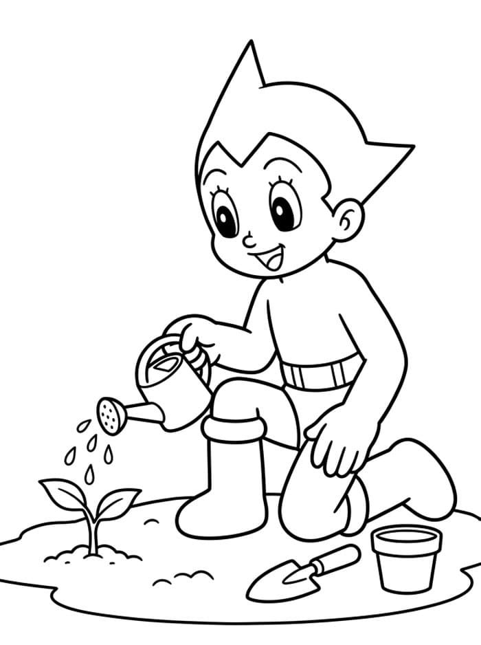 Astro Boy Berkebun