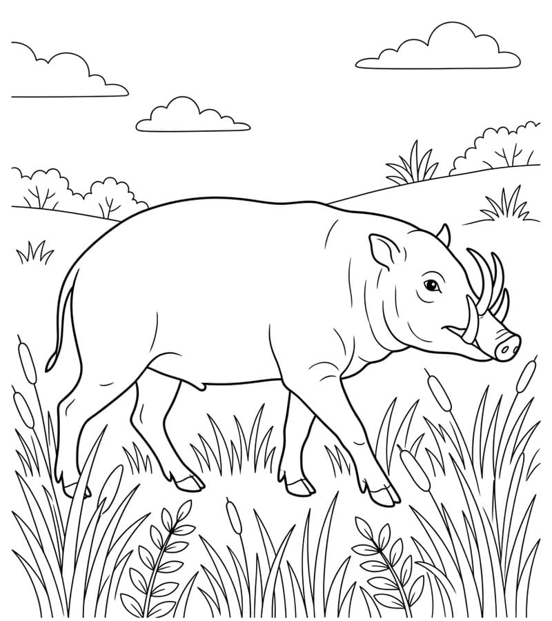 Babi Rusa Berjalan bebas