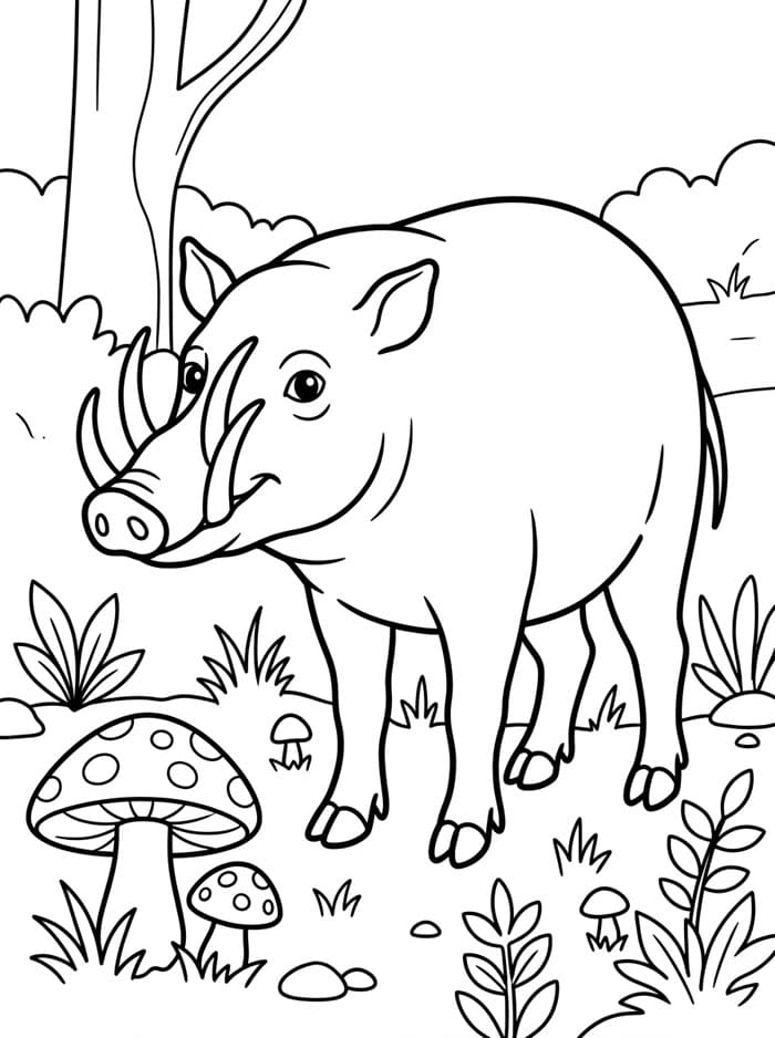 Babi Rusa dan jamur