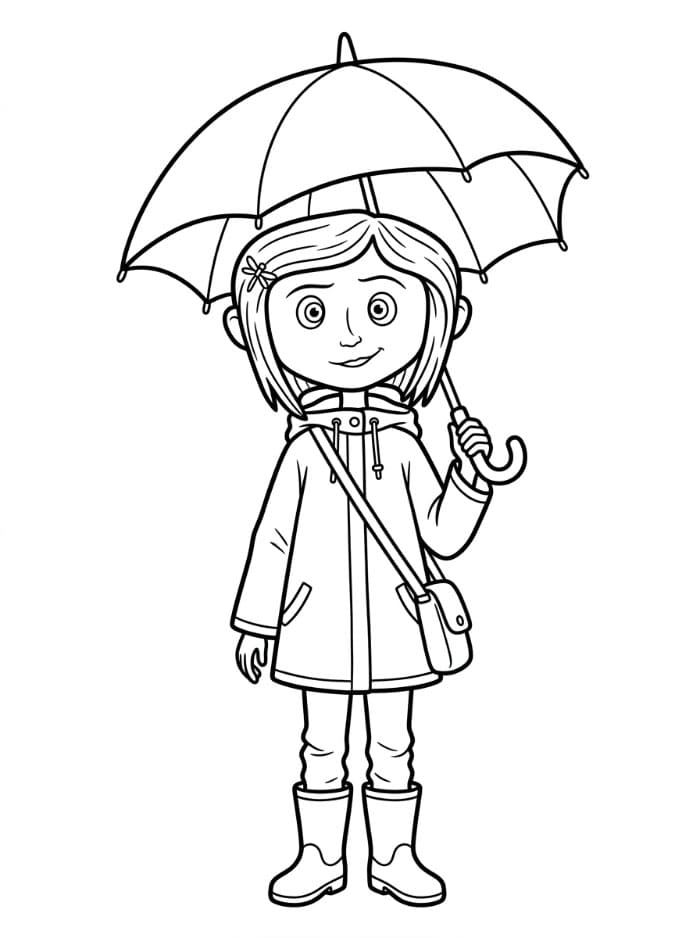 Coraline Memegang Payung