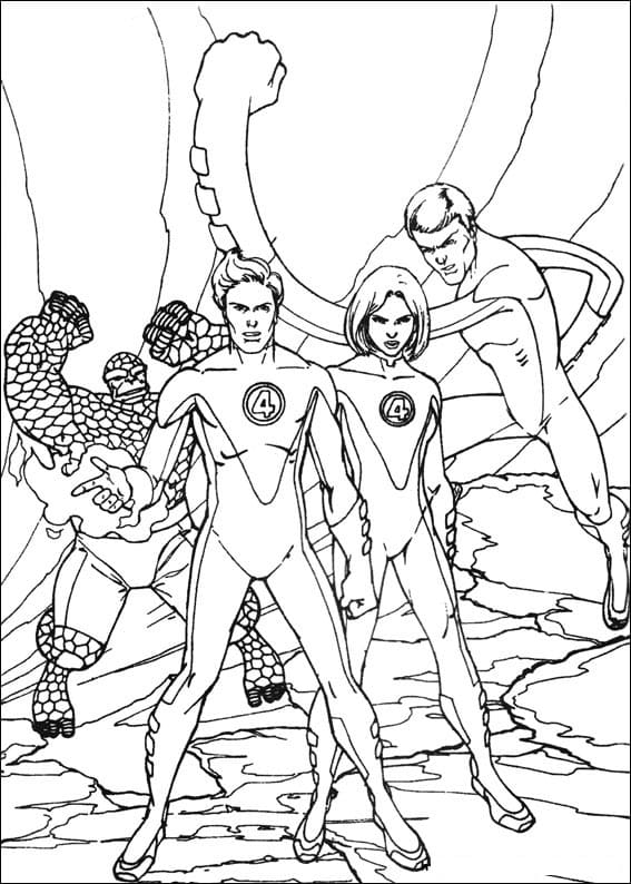 Dasar Fantastic Four untuk Dicetak