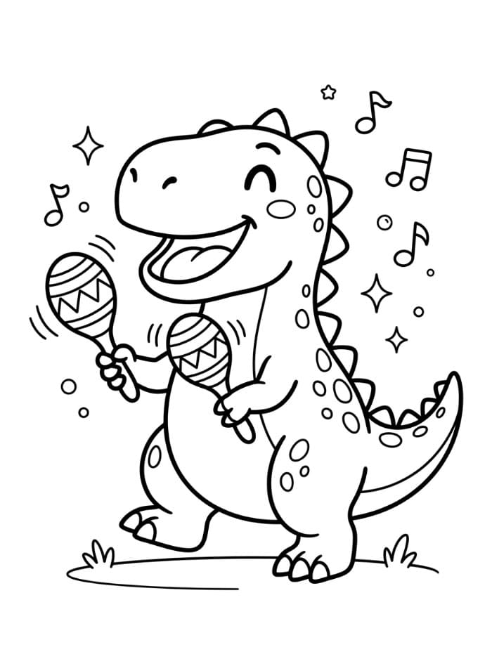Dinosaurus Bermain Marakas