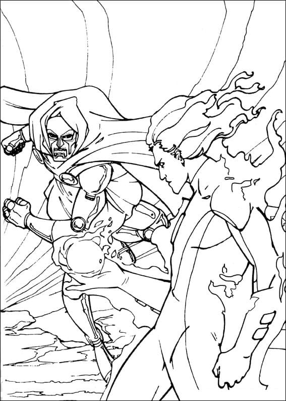 Doctor Doom vs Human Torch