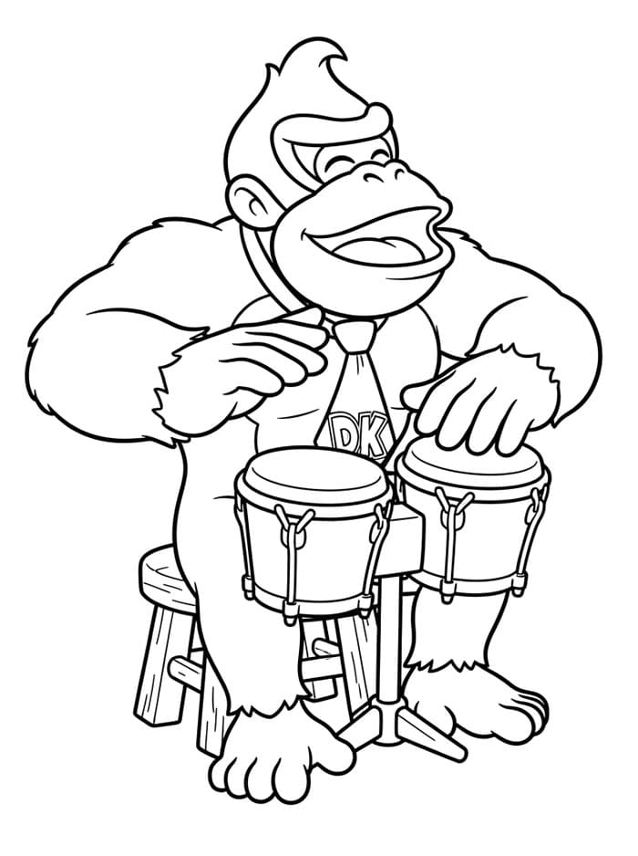 Donkey Kong bermain bongo