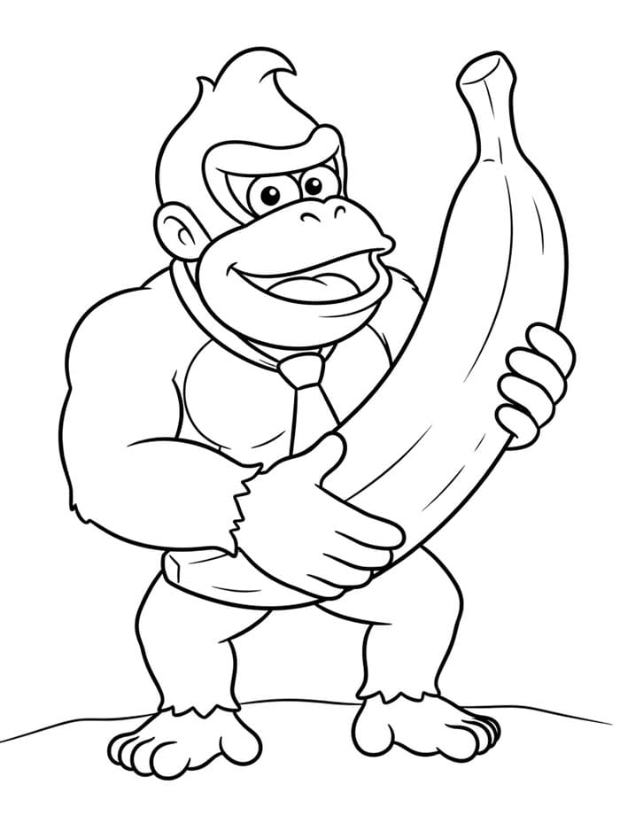 Donkey Kong dengan pisang raksasa