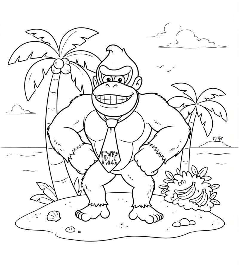 Donkey Kong di pulau tropis