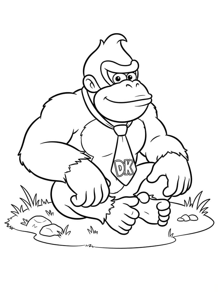 Donkey Kong duduk