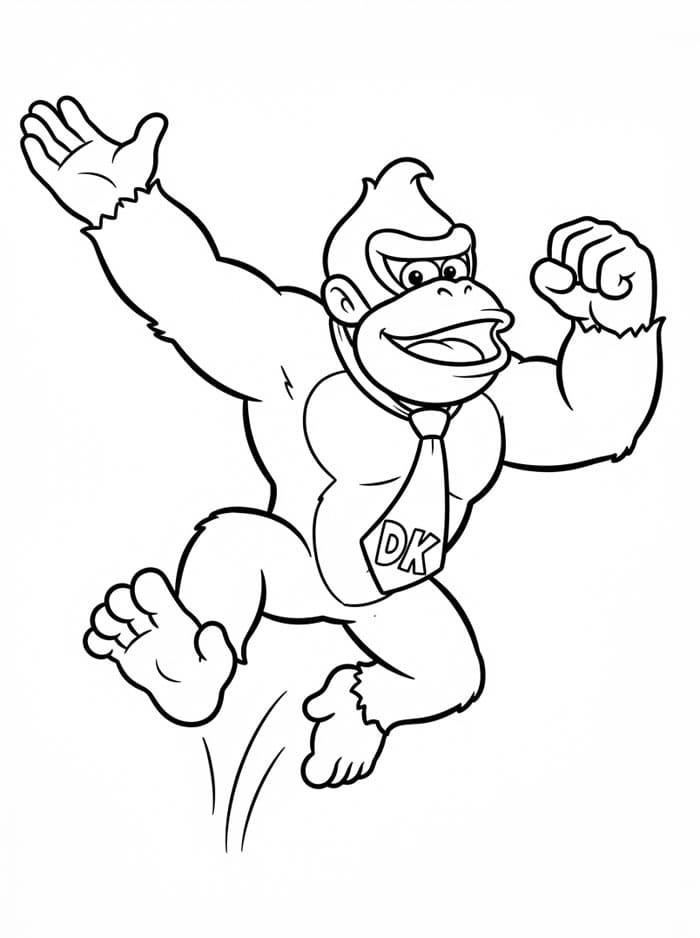 Donkey Kong melompat