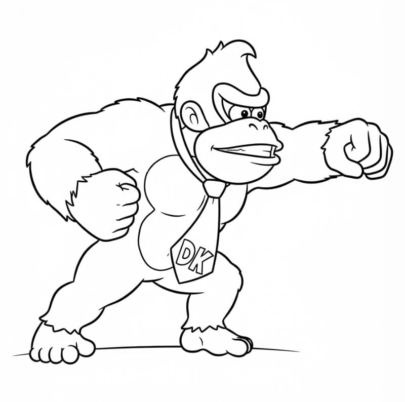 Donkey Kong memukul
