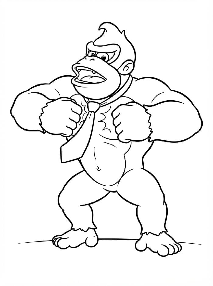 Donkey Kong memukul-mukul dada