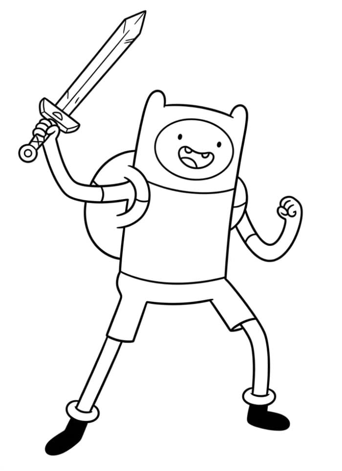 Finn Adventure Time dengan Pedang